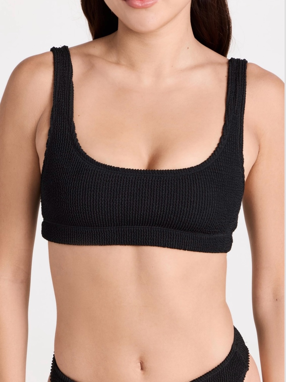 Good American Always Fits Neon Textured Scoop Bikini Top